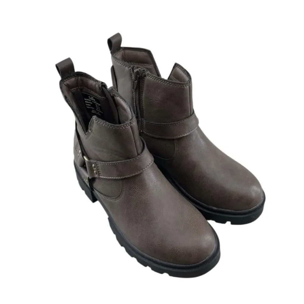 Little Girls Justice Moto Ankle Boots Shoes Size 3